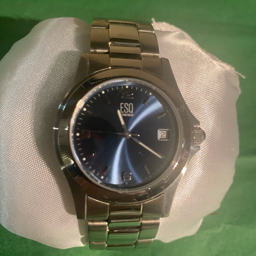 Movado ESQ Men’s Sports Watch E5063 Blue Face (Like New)
